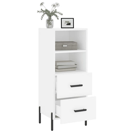 Skänk vit 34,5x34x90 cm konstruerat trä