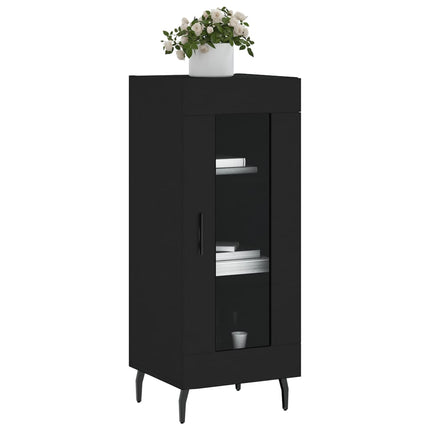 Skänk svart 34,5x34x90 cm konstruerat trä