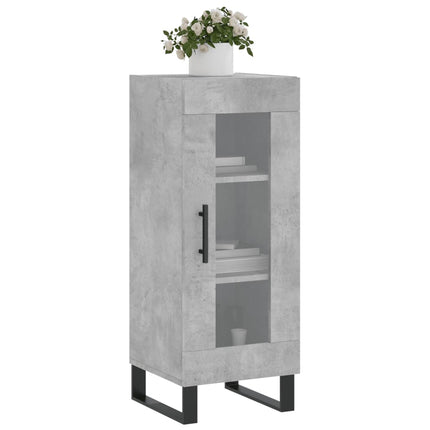 Skåp betonggrå 34,5x34x90 cm konstruerat trä