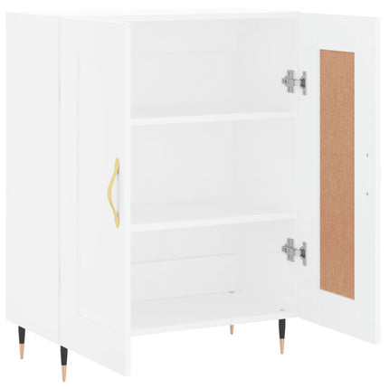 Skåp vit 69,5x34x90 cm konstruerat trä