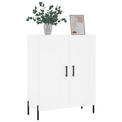 Skåp vit 69,5x34x90 cm konstruerat trä