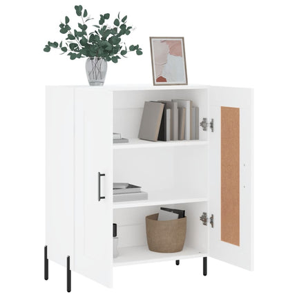 Skåp vit 69,5x34x90 cm konstruerat trä