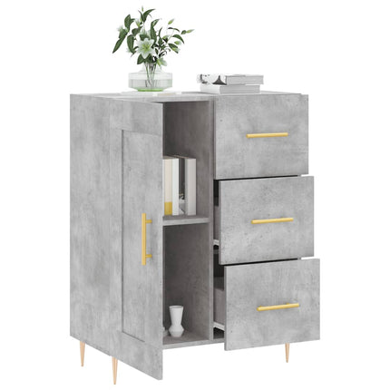 Skänk betonggrå 69,5x34x90 cm konstruerat trä