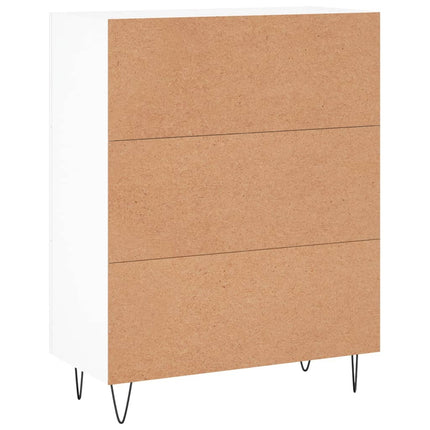 Skåp vit 69,5x34x90 cm konstruerat trä
