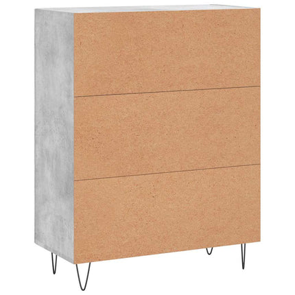Skänk betonggrå 69,5x34x90 cm konstruerat trä