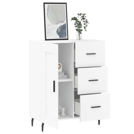 Skåp vit 69,5x34x90 cm konstruerat trä