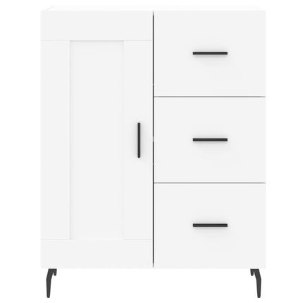 Skåp vit 69,5x34x90 cm konstruerat trä