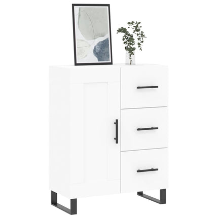Skåp vit 69,5x34x90 cm konstruerat trä