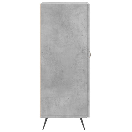 Skåp betonggrå 34,5x34x90 cm konstruerat trä