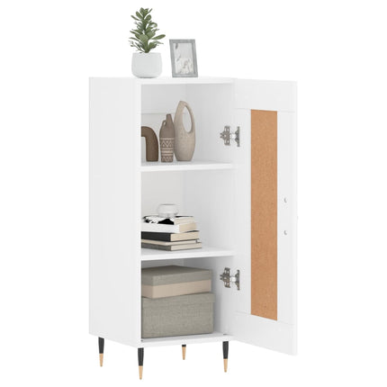 Skänk vit 34,5x34x90 cm konstruerat trä