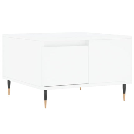 Soffbord vit 55x55x36,5 cm konstruerat trä