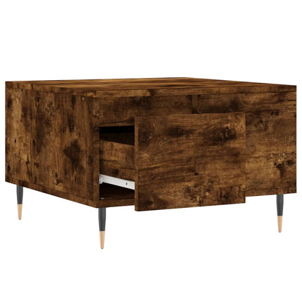 Soffbord rökfärgad ek 55x55x36,5 cm konstruerat trä