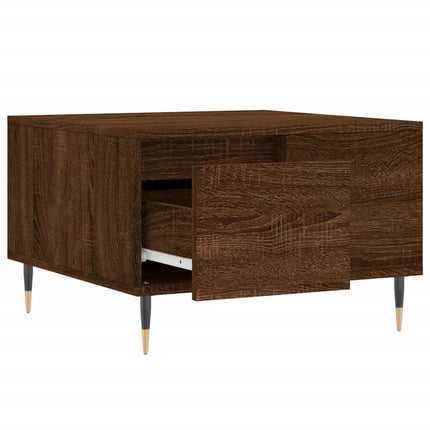 Soffbord brun ek 55x55x36,5 cm konstruerat trä