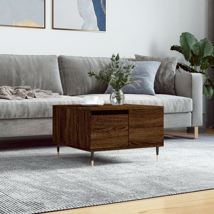 Soffbord brun ek 55x55x36,5 cm konstruerat trä
