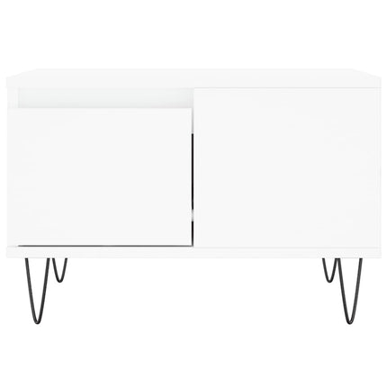 Soffbord vit 55x55x36,5 cm konstruerat trä