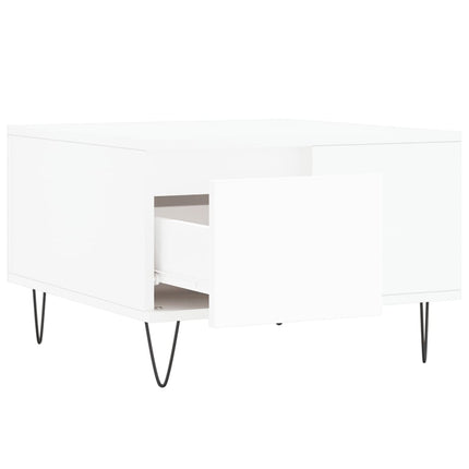 Soffbord vit 55x55x36,5 cm konstruerat trä