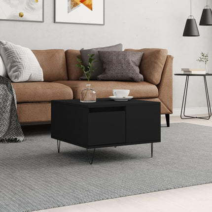Soffbord svart 55x55x36,5 cm konstruerat trä