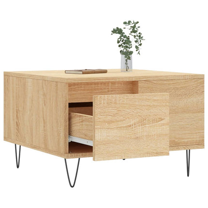 Soffbord sonoma-ek 55x55x36,5 cm konstruerat trä