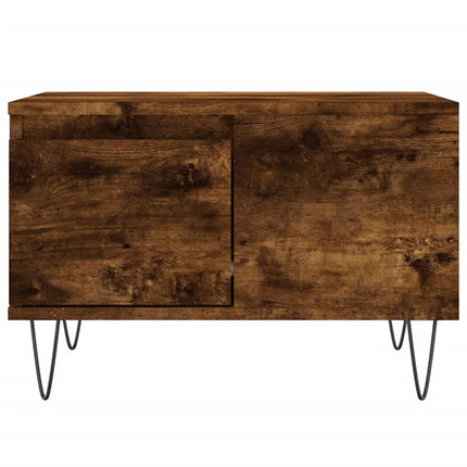 Soffbord rökfärgad ek 55x55x36,5 cm konstruerat trä