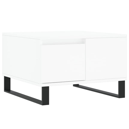 Soffbord vit 55x55x36,5 cm konstruerat trä