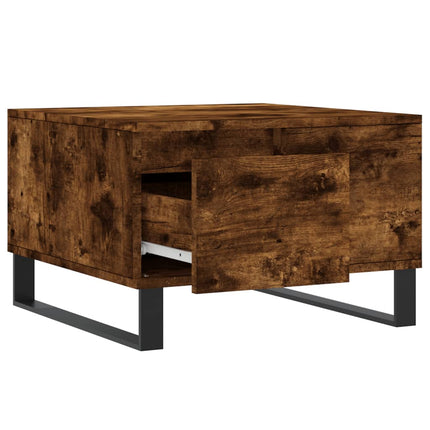 Soffbord rökfärgad ek 55x55x36,5 cm konstruerat trä