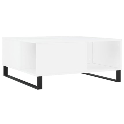 Soffbord vit 80x80x36,5 cm konstruerat trä