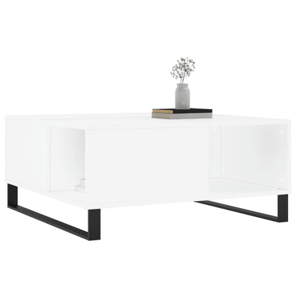 Soffbord vit 80x80x36,5 cm konstruerat trä