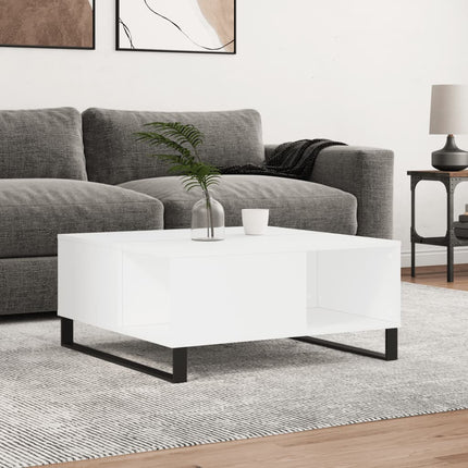 Soffbord vit 80x80x36,5 cm konstruerat trä