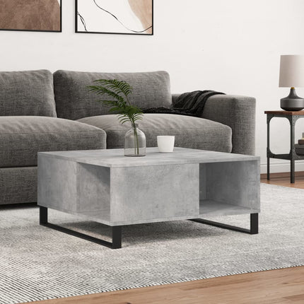 Soffbord betonggrå 80x80x36,5 cm konstruerat trä