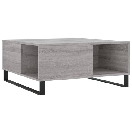 Soffbord grå sonoma 80x80x36,5 cm konstruerat trä