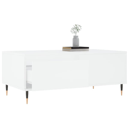 Soffbord vit 90x50x36,5 cm konstruerat trä