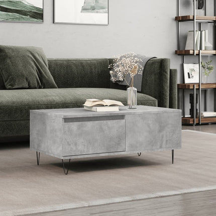 Soffbord betonggrå 90x50x36,5 cm konstruerat trä