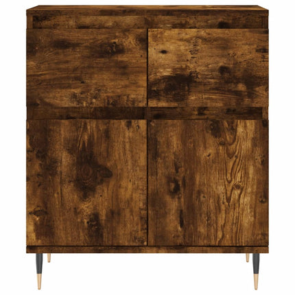 Byrå rökfärgad ek 60x35x70 cm konstruerat trä