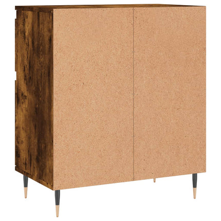 Byrå rökfärgad ek 60x35x70 cm konstruerat trä