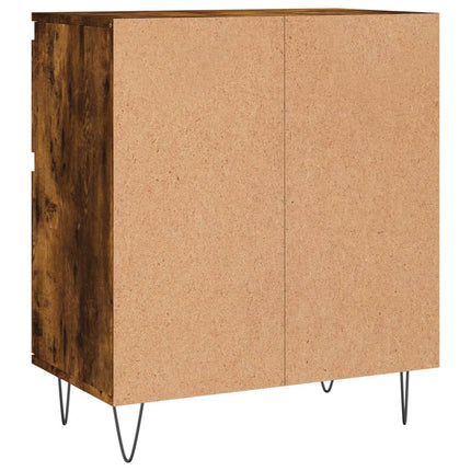 Byrå rökfärgad ek 60x35x70 cm konstruerat trä
