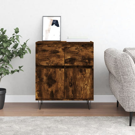 Byrå rökfärgad ek 60x35x70 cm konstruerat trä