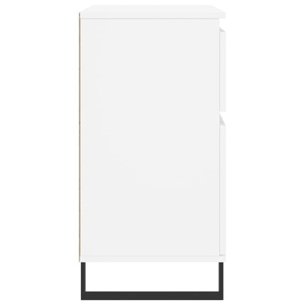 Byrå vit 60x35x70 cm konstruerat trä