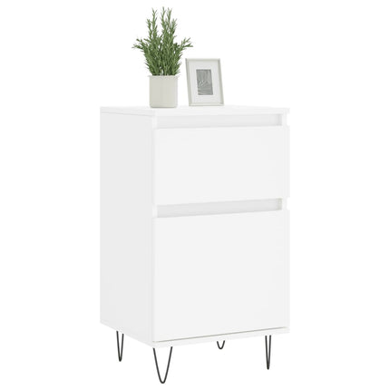 Byrå vit 40x35x70 cm konstruerat trä
