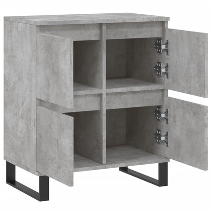 Byrå betonggrå 60x35x70 cm konstruerat trä