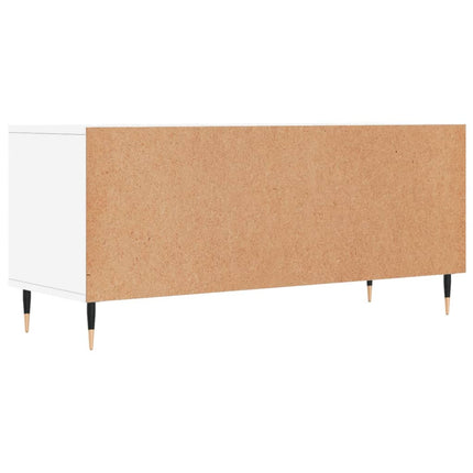 Tv-bänk vit 100x34,5x44,5 cm konstruerat trä