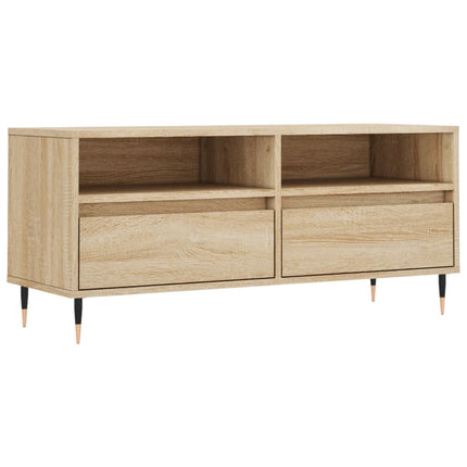 Tv-bänk sonoma-ek 100x34,5x44,5 cm konstruerat trä
