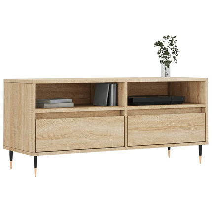 Tv-bänk sonoma-ek 100x34,5x44,5 cm konstruerat trä