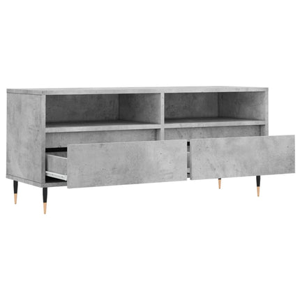 Tv-bänk betonggrå 100x34,5x44,5 cm konstruerat trä