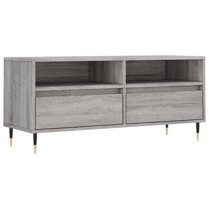 Tv-bänk grå sonoma 100x34,5x44,5 cm konstruerat trä