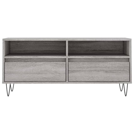 Tv-bänk grå sonoma 100x34,5x44,5 cm konstruerat trä