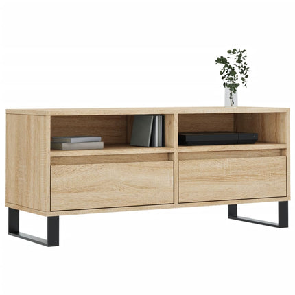 Tv-bänk sonoma-ek 100x34,5x44,5 cm konstruerat trä
