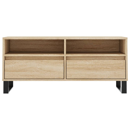Tv-bänk sonoma-ek 100x34,5x44,5 cm konstruerat trä