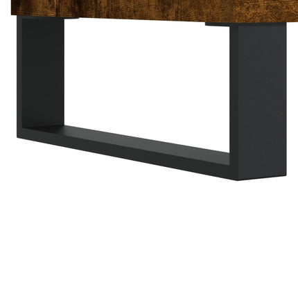 Tv-bänk rökfärgad ek 100x34,5x44,5 cm konstruerat trä