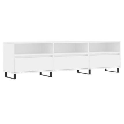 Tv-bänk vit 150x30x44,5 cm konstruerat trä