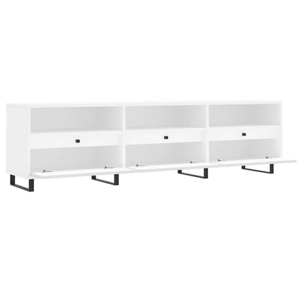 Tv-bänk vit 150x30x44,5 cm konstruerat trä